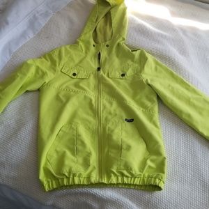 Volcom neon yellow raincoat
